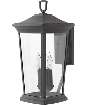 Bromley 3-Light LED Large Outdoor Wall Mount Lantern in Museum Black