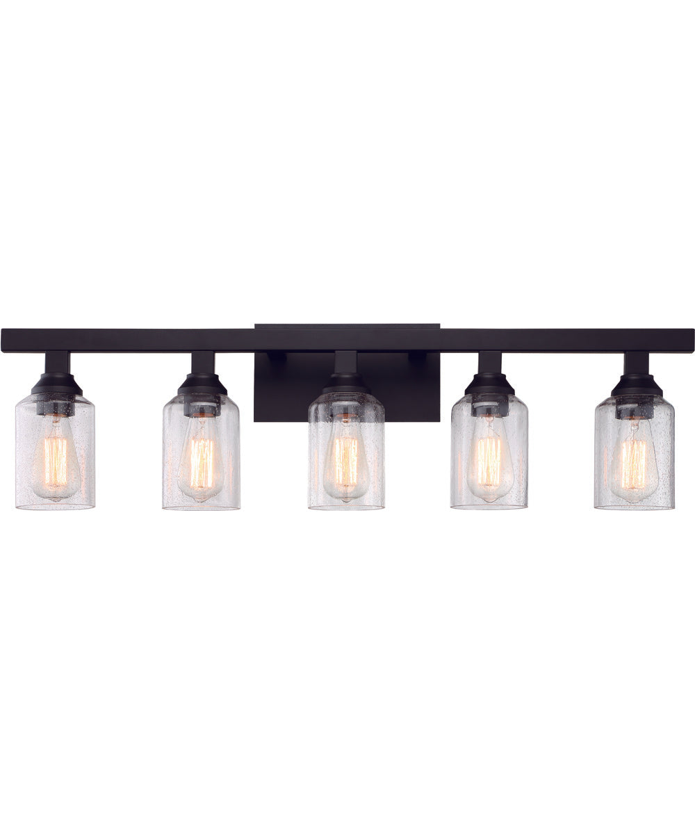Chicago 5-Light Vanity Flat Black