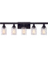 Chicago 5-Light Vanity Flat Black