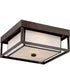 Powell 3-light Flush Mount Western Bronze