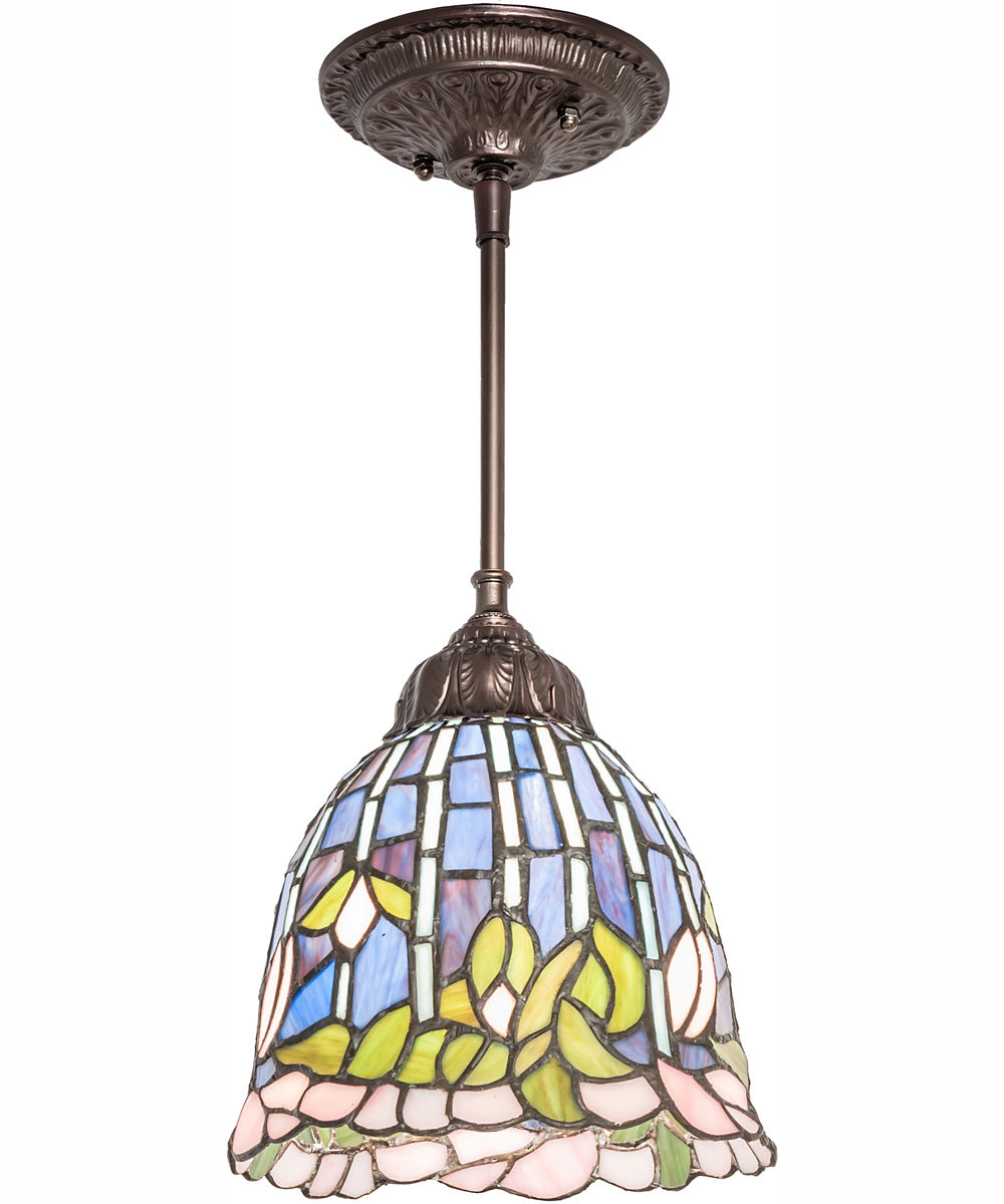 8" Wide Tiffany Flowering Lotus Mini Pendant