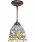 8" Wide Tiffany Flowering Lotus Mini Pendant