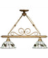 Dario 2-Light Tiffany Island Fixture