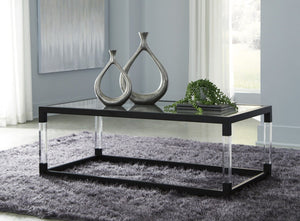 Nallynx Rectangular Cocktail Table Metallic Gray