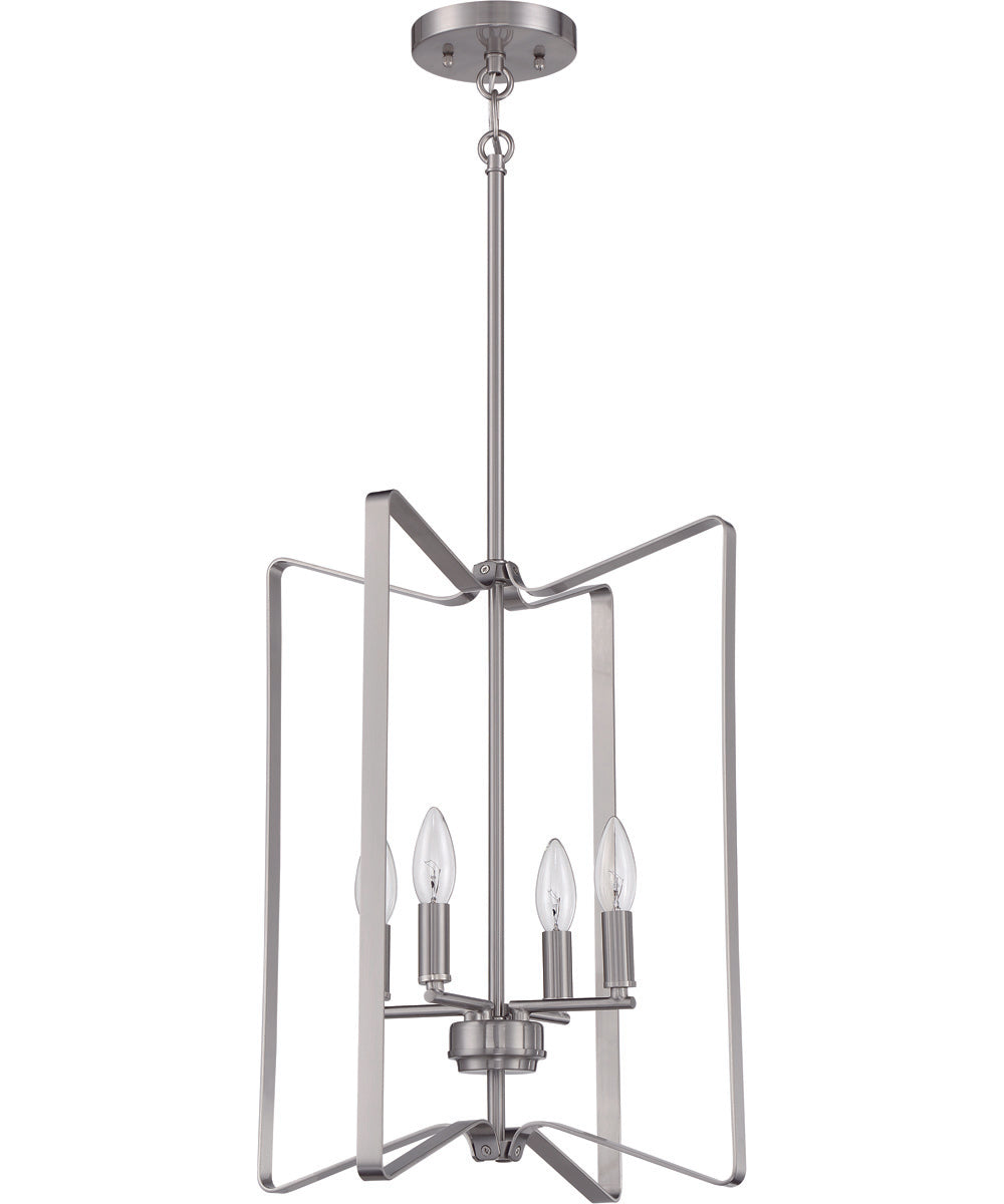 Shayna 4-Light Foyer Brushed Polished Nickel