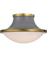 Lafayette 3-Light Close-to-Ceiling Matte Gray