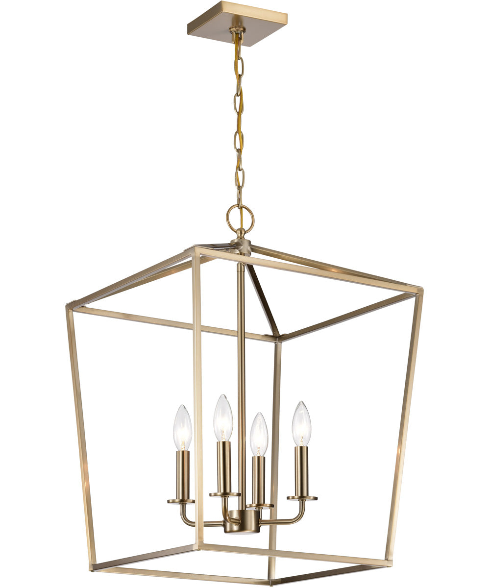 Emma 4-Light Pendant Burnished Brass