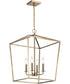 Emma 4-Light Pendant Burnished Brass