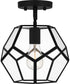 Quoizel Semi-Flush Mount Small 1-light Semi Flush Mount Matte Black
