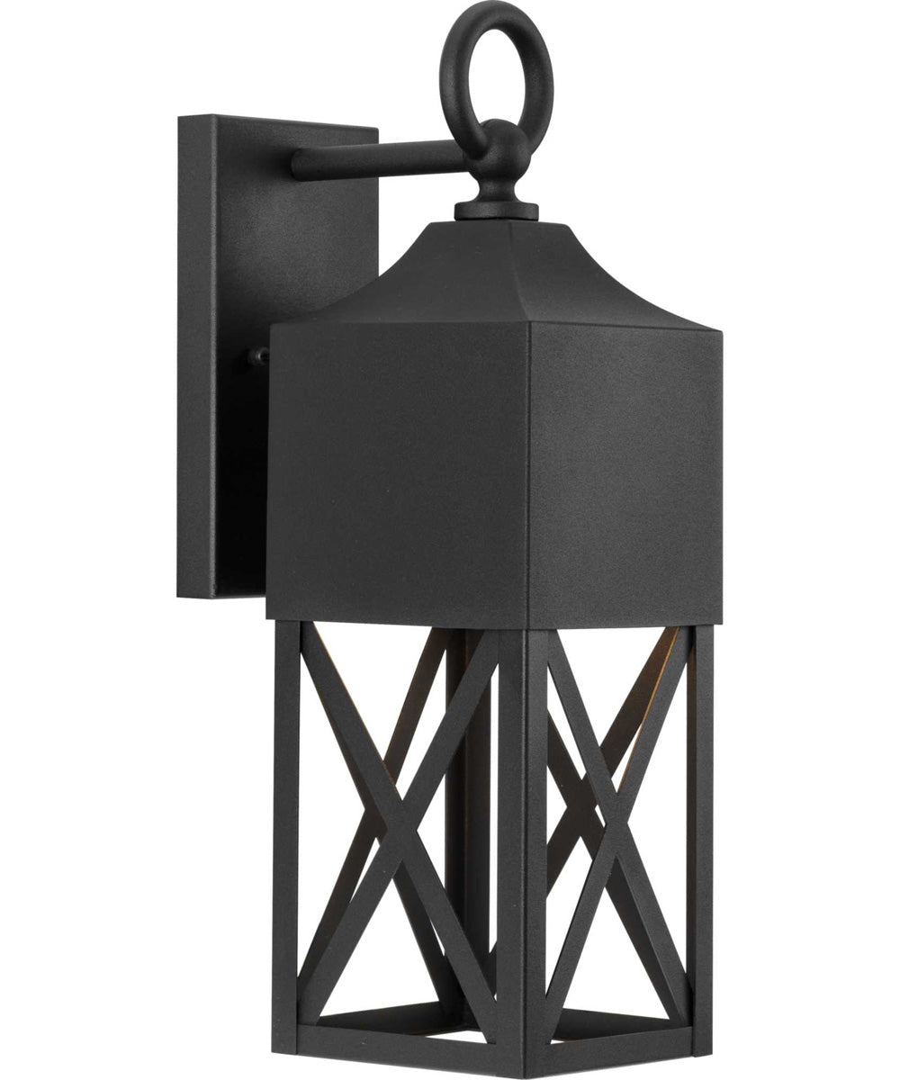 Birkdale 1-Light Modern Farmhouse  Outdoor Wall Lantern Textured Black