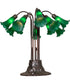 22"H Green Pond Lily 10 Light Table Lamp