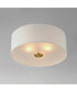 Bongo 3-Light Flush Mount Natural Aged Brass