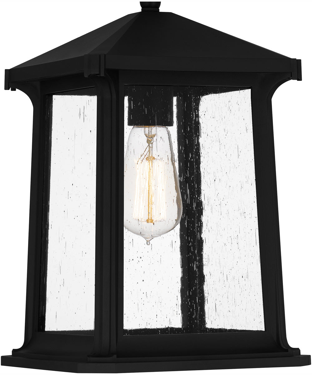 Satterfield Large 1-light Outdoor Pendant Light  Coastal Armour Matte Black