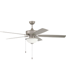 60" Outdoor Super Pro 211 2-Light Indoor/Outdoor Ceiling Fan Painted Nickel
