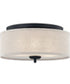 Blanche 3-light Flush Mount Matte Black