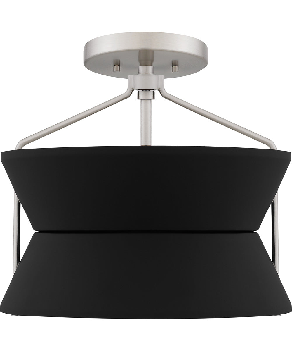 Quoizel Semi-Flush Mount Medium 2-light Semi Flush Mount Brushed Nickel