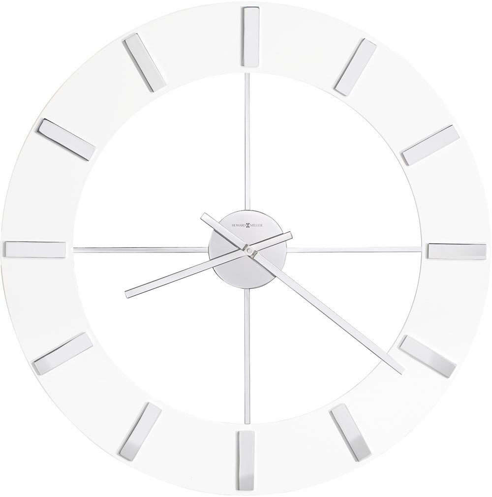 30"H Pearl Wall Clock Gloss White