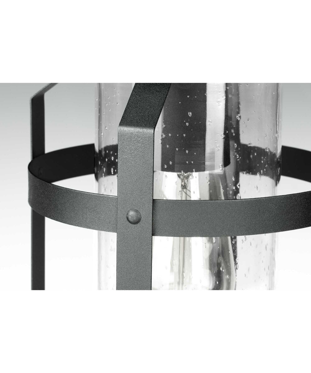 Haslett 1-Light Small Wall Lantern Textured Black