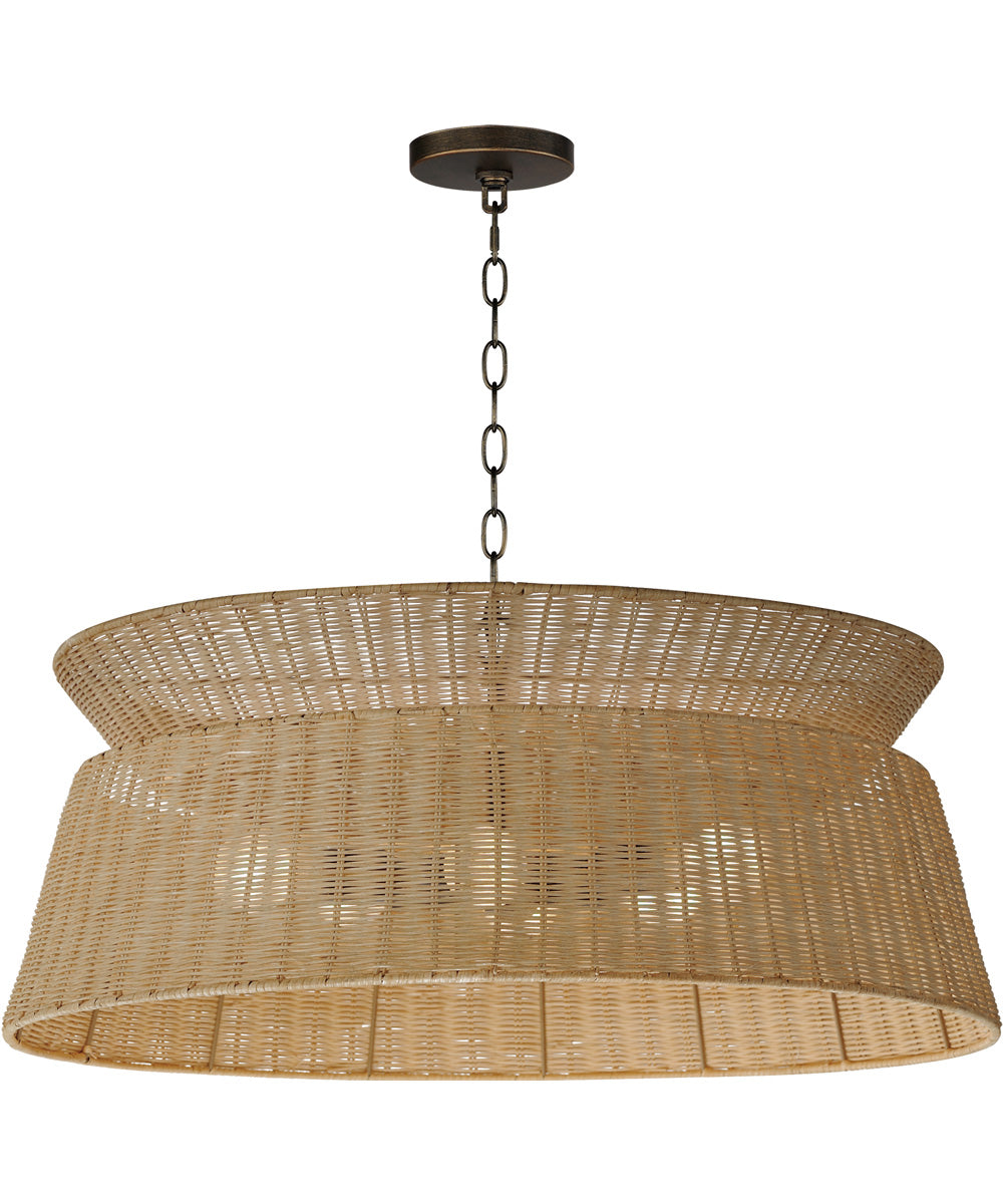 Tulum 6-Light Chandelier Dark Bronze