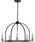 Seneca 5-Light Farmhouse Chandelier Light Matte Black