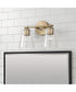 Baker 2-Light Vanity Aged Brass