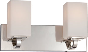 16"W Vista 2-Light Vanity & Wall Polished Nickel