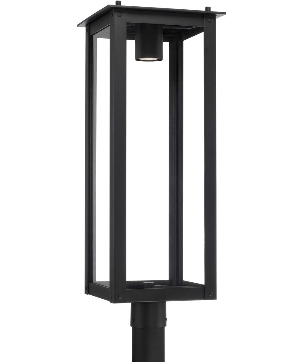 Hunt 1-Light Outdoor Post-Lantern Rain or Shine - Black