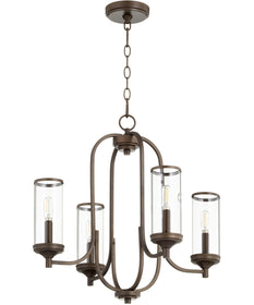 22"W Collins 4-light Chandelier Oiled Bronze