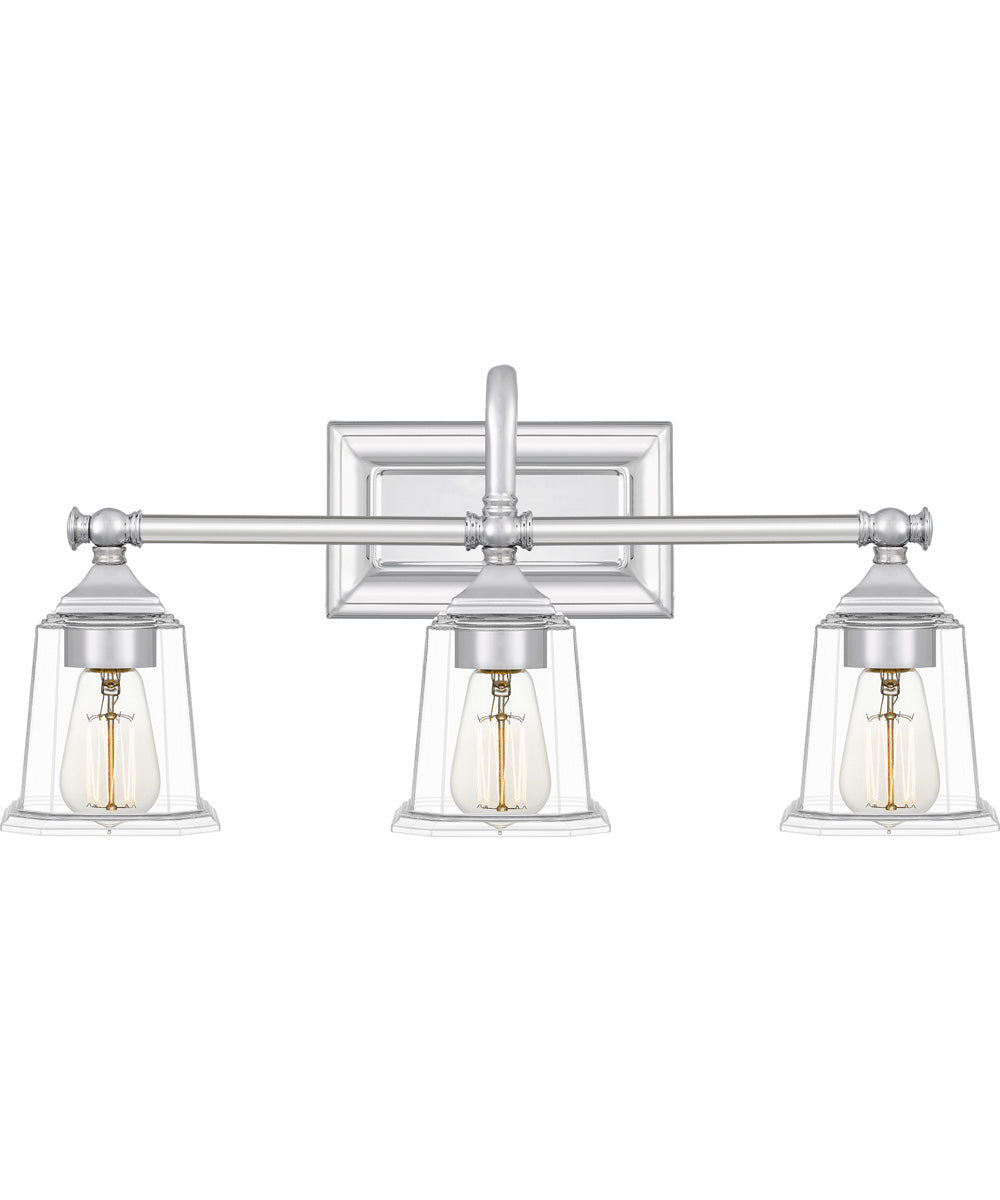 Nicholas Large 3-light Bath Light Polished Chrome