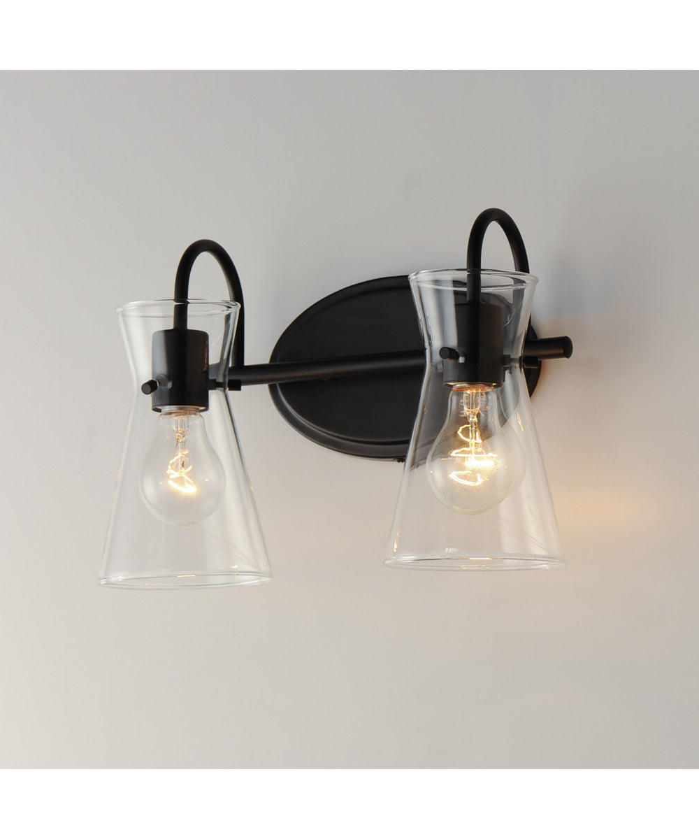 Ava 2-Light Bath Vanity Black