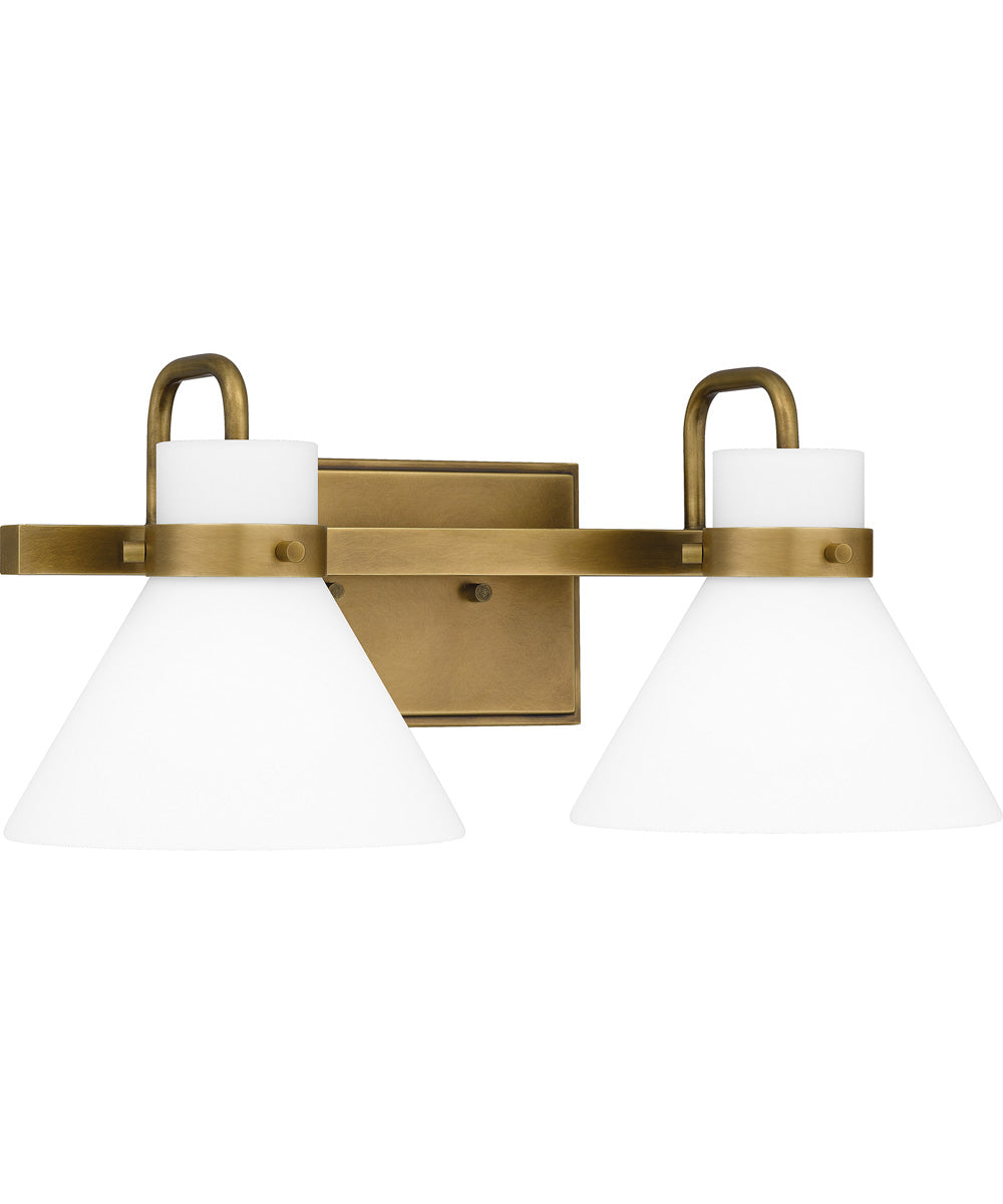 Regency Medium 2-light Bath Light Weathered Brass