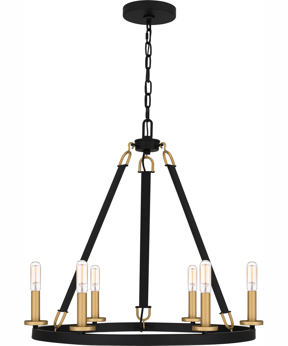 Graylyn 6-light Chandelier Matte Black