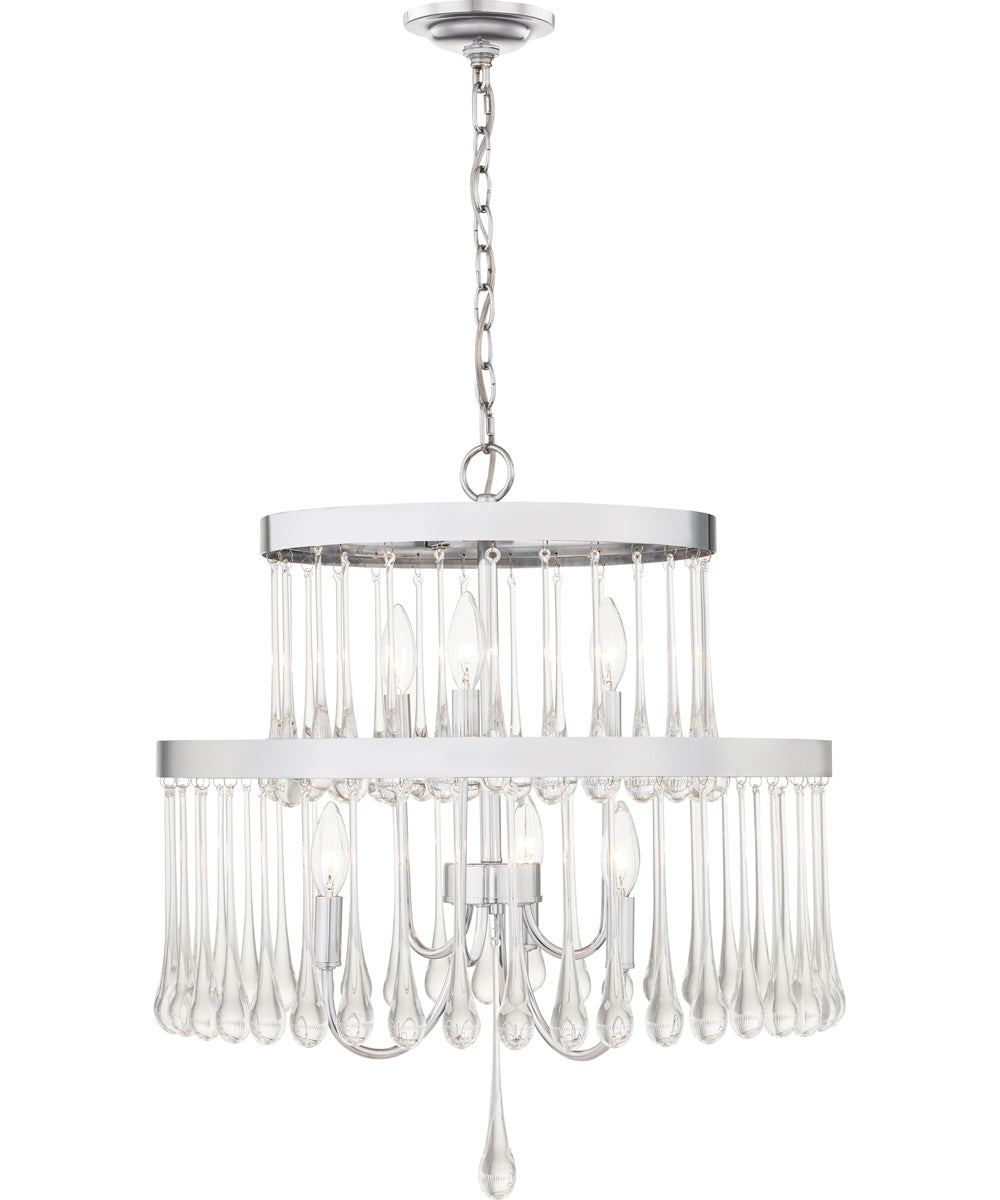 Alva 6-light Pendant Polished Chrome
