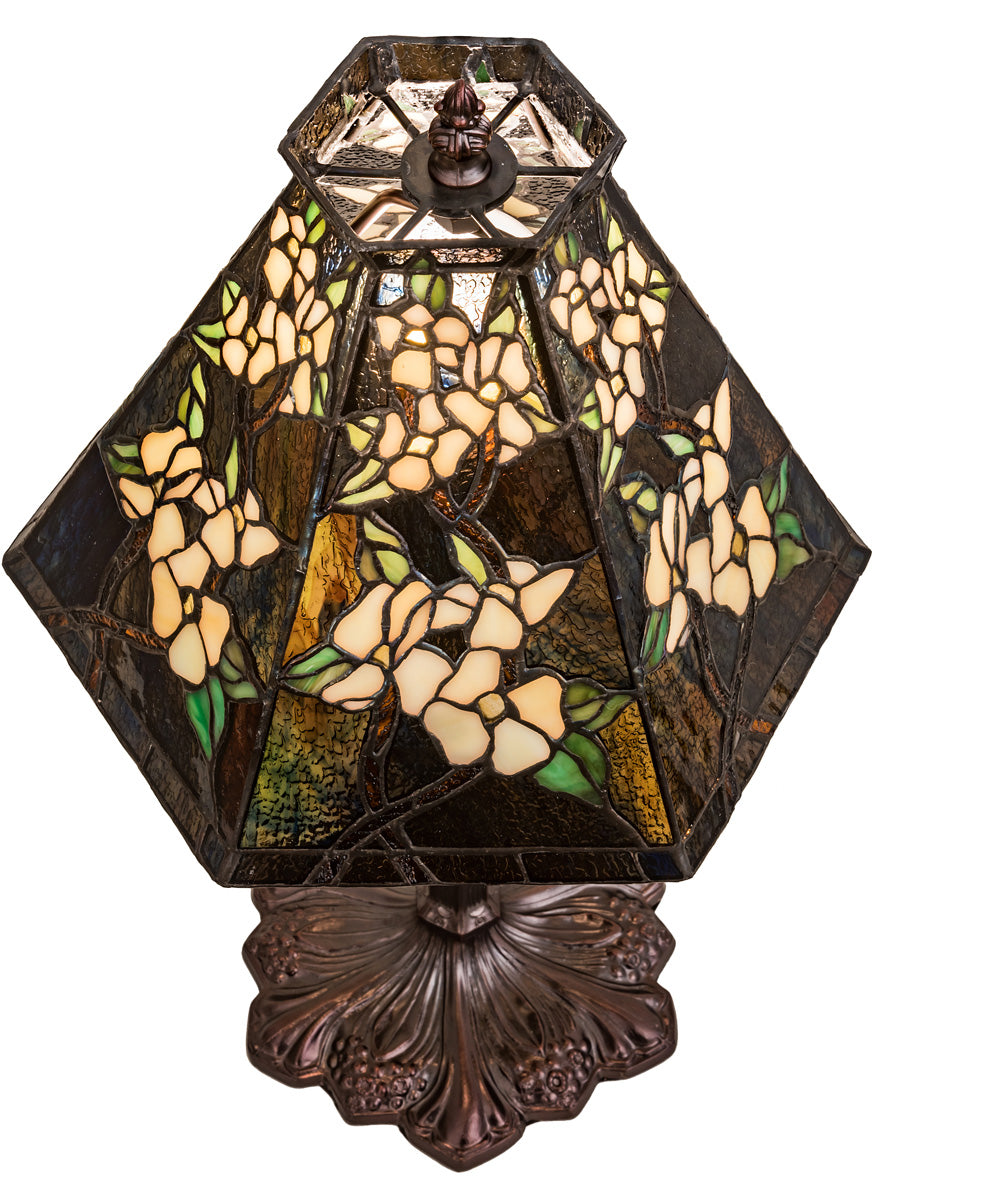 19"H Oriental Peony Accent Lamp