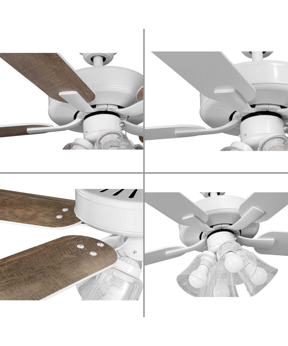 AirPro 52 in. 5-Blade Transitional Ceiling Fan with Light White