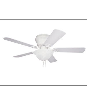 Wyman w/Bowl Light Kit 2-Light LED Ceiling Fan (Blades Included) White