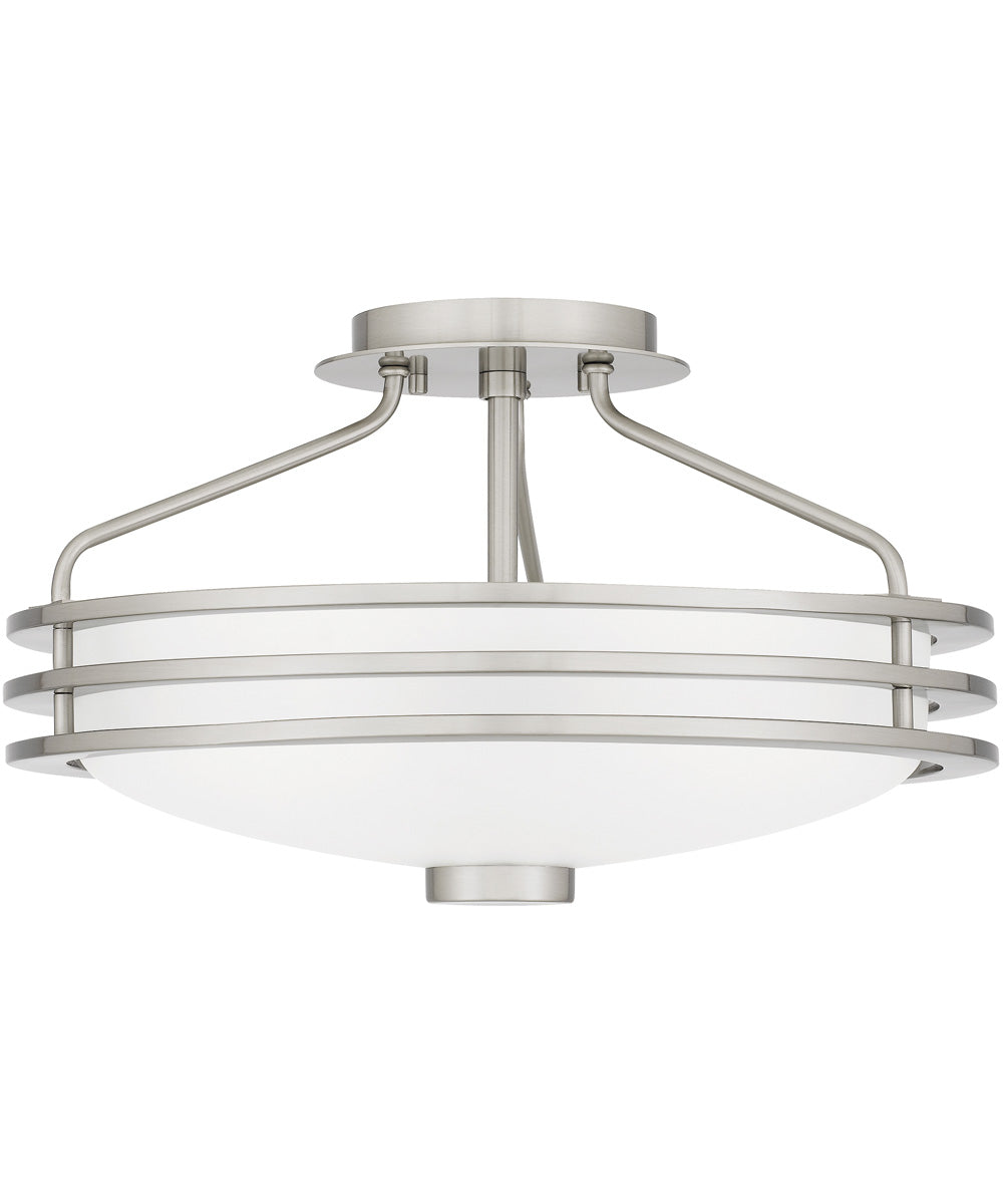 Emile 3-light Semi Flush Mount Brushed Nickel