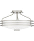Emile 3-light Semi Flush Mount Brushed Nickel