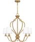 Wilkins 5-light Chandelier Brushed Weathered Brass