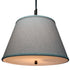 16"W Gold-laced Cafe Pendant Light with Textured Oatmeal Slotted Pendant Empire Shade and Diffuser