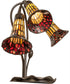 16" High Stained Glass Pond Lily 3 Light Accent Lamp
