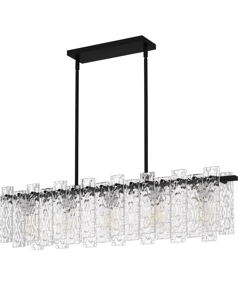 Caspian Medium 5-light Island Light Matte Black