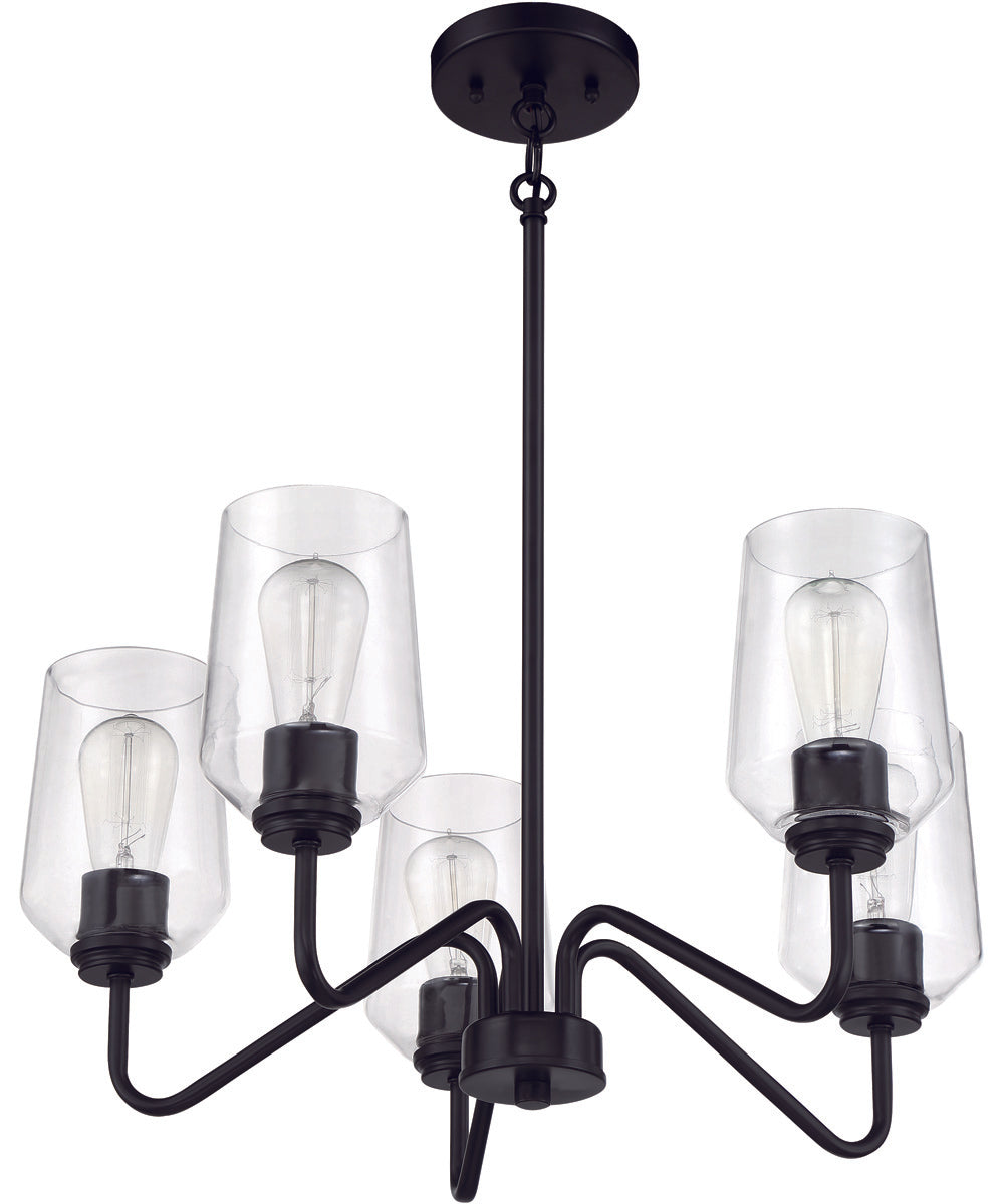 Shayna 5-Light Chandelier Flat Black