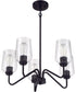 Shayna 5-Light Chandelier Flat Black
