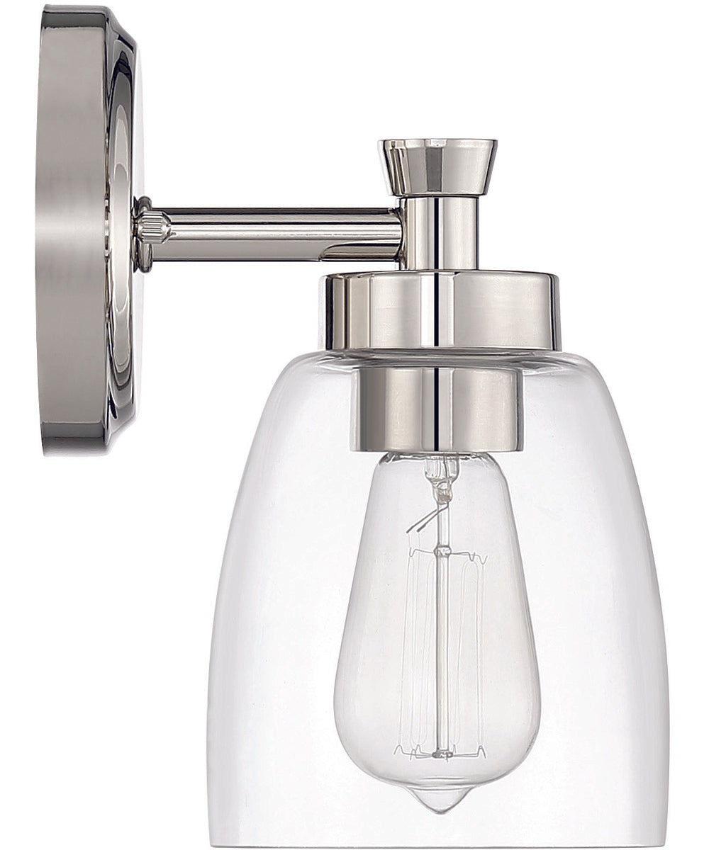 Henning 1-Light Wall Sconce Polished Nickel
