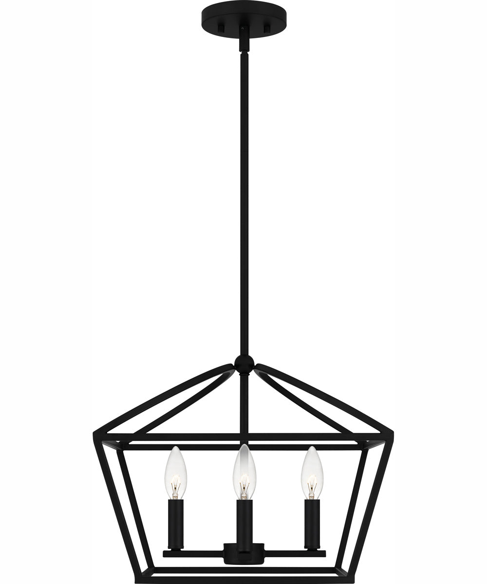 Concho Bay Large 4-light Pendant Matte Black