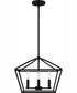 Concho Bay Large 4-light Pendant Matte Black