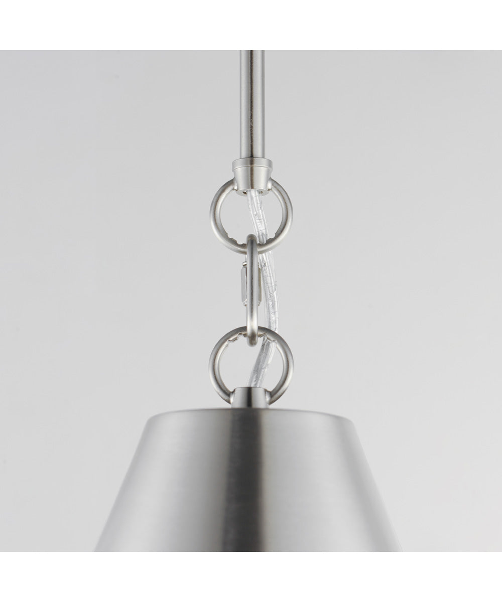 Veritas 12 inch 1-Light Pendant Satin Nickel