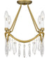 Airedale Small 4-light Semi Flush Mount Aged Brass