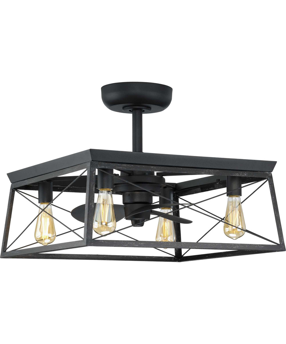 Briarwood 22-Inch 3-Blade  Farmhouse Fandelier  Matte Black